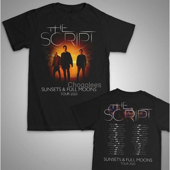 Kandysweet Other - THE SCRIPT TOUR 2020 Unisex T Shirt Tee Concert 2 Sided